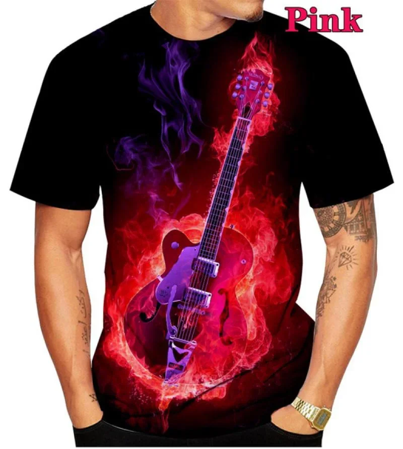 Summer Men and Women New Fashion Guitar 3D Printing Short-sleeved Round Neck Casual Harajuku T-shirt Fashion Oversized Tops
Summer Men and Women New Fashion Guitar 3D Printing Short-sleeved Round Neck Casual Harajuku T-shirt Fashion Oversized Tops