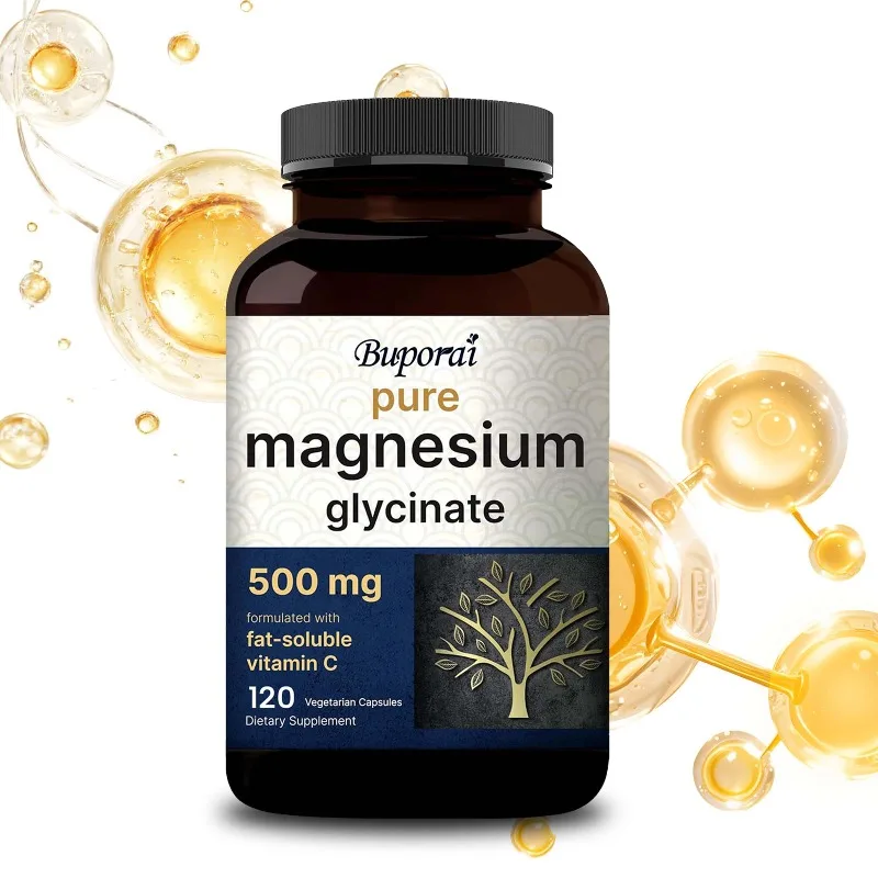 Magnesium Glycinate Capsules 500mg - Soothes Nerves, Improve Mood, Replenish Energy, Supports Joints, Bone and Heart Health
Magnesium Glycinate Capsules 500mg - Soothes Nerves, Improve Mood, Replenish Energy, Supports Joints, Bone and Heart Health