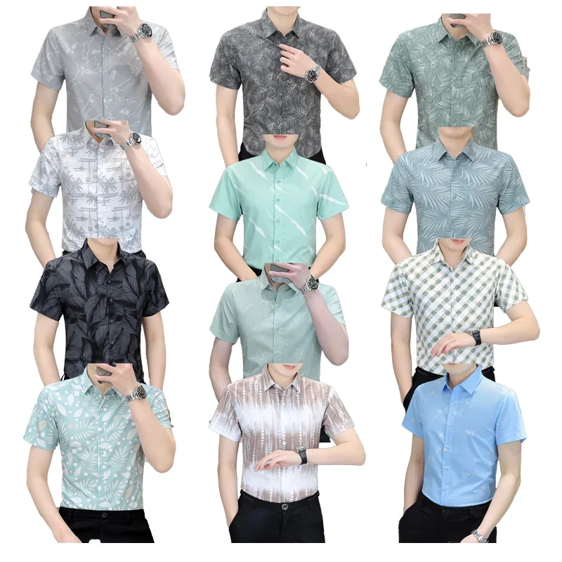 2025 Summer Micro Elastic Bamboo Pulp Viscose Fiber Digital Printed Short Sleeve Shirt for Men, Anti wrinkle casual mens camisa
2025 Summer Micro Elastic Bamboo Pulp Viscose Fiber Digital Printed Short Sleeve Shirt for Men, Anti wrinkle casual mens camisa