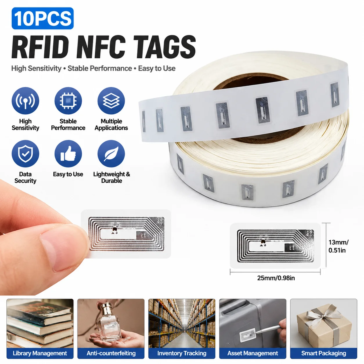 NFC Smart Tags NFC Stickers Protocol rewritable smart key NFC clone token ISO14443 changeable sticker IC RFID replica badge
NFC Smart Tags NFC Stickers Protocol rewritable smart key NFC clone token ISO14443 changeable sticker IC RFID replica badge