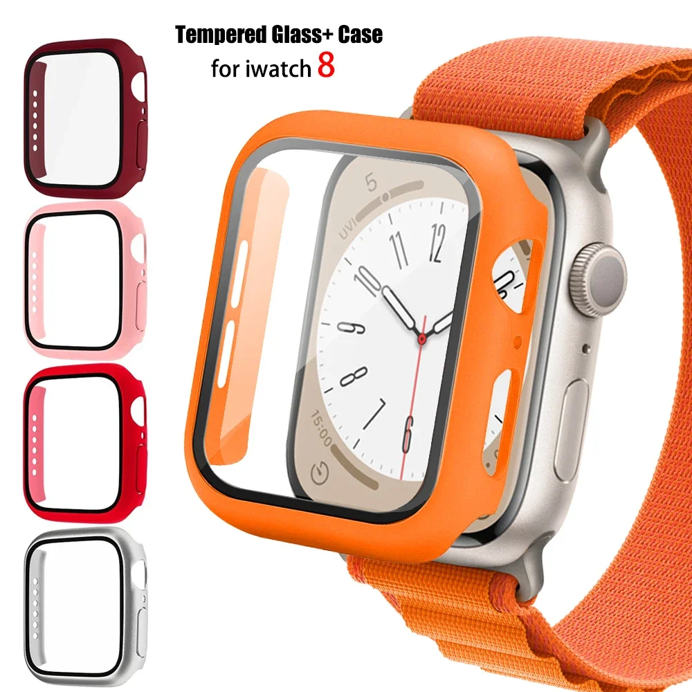 Case for Apple Watch Series 8 7 45mm 44mm 40mm iwatch 6 SE 5 4 3 42mm 38mm glass+cover Screen Protector Apple watch Accessories
Case for Apple Watch Series 8 7 45mm 44mm 40mm iwatch 6 SE 5 4 3 42mm 38mm glass+cover Screen Protector Apple watch Accessories