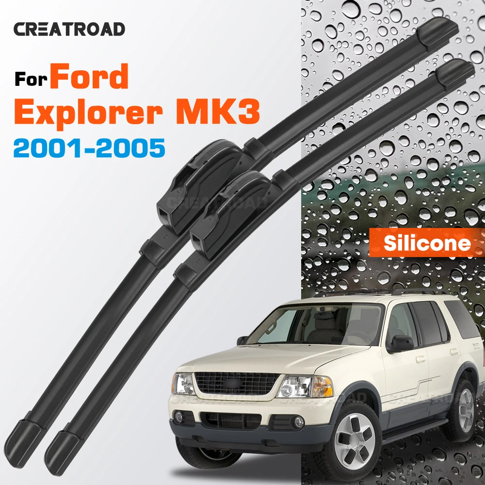 Silicone Wiper Blades Fit For Ford Explorer U152 MK3 2001-2005 Coated Silent HD Wear-Resistant Car Windshield Wipers 22"+20"
Silicone Wiper Blades Fit For Ford Explorer U152 MK3 2001-2005 Coated Silent HD Wear-Resistant Car Windshield Wipers 22"+20"