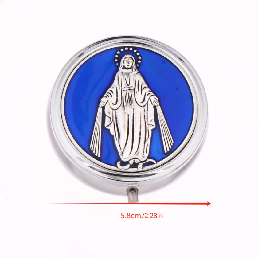 Retro-Styled Metal Communion Rosary Saint Benedict Gift Box, Round Spiritual Jewelry Holder
Retro-Styled Metal Communion Rosary Saint Benedict Gift Box, Round Spiritual Jewelry Holder