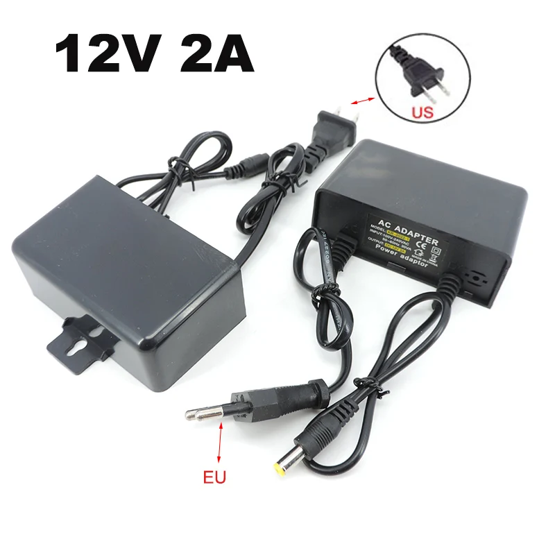 Waterproof outdoor AC to DC Power Supply 12V 2A 2000ma 100V-240V EU Plug Adapter Charger for CCTV Camera LED Strip Light R23
Waterproof outdoor AC to DC Power Supply 12V 2A 2000ma 100V-240V EU Plug Adapter Charger for CCTV Camera LED Strip Light R23