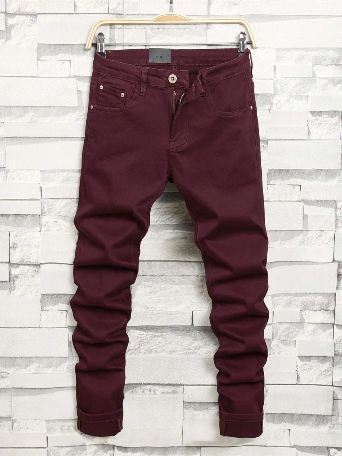 Premium Workwear Sle Men's Slim Fit Jeans Red Wine Color Spring Autumn Waed Elastic Casual Long Trousers Trendy Cotton St...
Premium Workwear Sle Men's Slim Fit Jeans Red Wine Color Spring Autumn Waed Elastic Casual Long Trousers Trendy Cotton St...