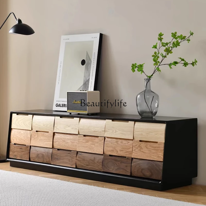 Medieval living room floor-to-ceiling TV cabinet combination color matching simple floor cabinet with drawers
Medieval living room floor-to-ceiling TV cabinet combination color matching simple floor cabinet with drawers