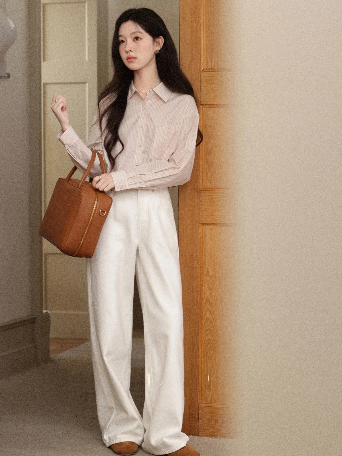 Loose Long Sve Ne Casual irt Women's Pink Stripe Leisure Top Youthful Flower Str Honey Talk by Deer South
Loose Long Sve Ne Casual irt Women's Pink Stripe Leisure Top Youthful Flower Str Honey Talk by Deer South