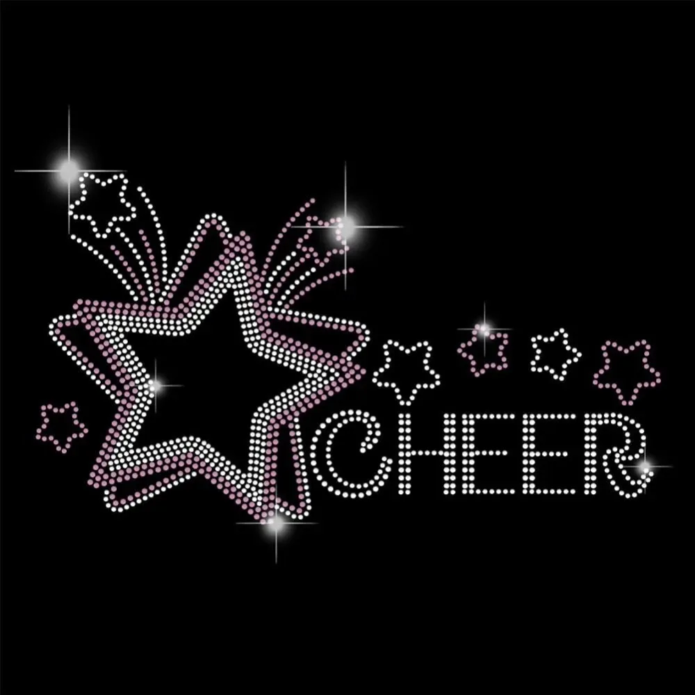 Cheer Iron on Rhinestones Transfer Cheer Star Bling Decals Cheerleaders Hotfix Stickers for Clothing making kit
Cheer Iron on Rhinestones Transfer Cheer Star Bling Decals Cheerleaders Hotfix Stickers for Clothing making kit