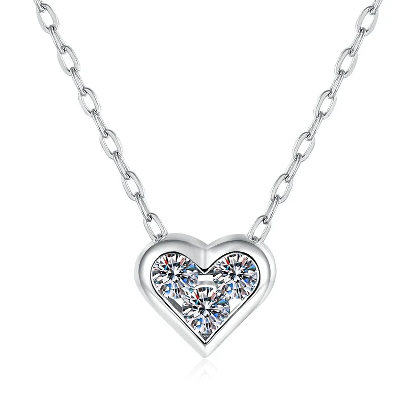 ZFSILVER Fashion Trendy s925 Silver Luxury Moissanite 0.3ct Heart Necklace For Charm Women Accessories Party Jewelry Gift HK0111
ZFSILVER Fashion Trendy s925 Silver Luxury Moissanite 0.3ct Heart Necklace For Charm Women Accessories Party Jewelry Gift HK0111