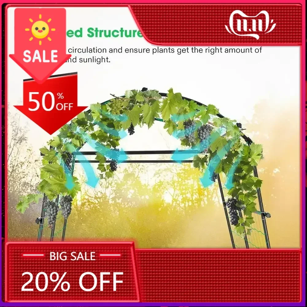 Bestseller6ft Tall Metal Garden Trellis with Nylon Netting for Climbing Plants, Ideal for Vegetables, Fruits, and Flowers, Black
Bestseller6ft Tall Metal Garden Trellis with Nylon Netting for Climbing Plants, Ideal for Vegetables, Fruits, and Flowers, Black