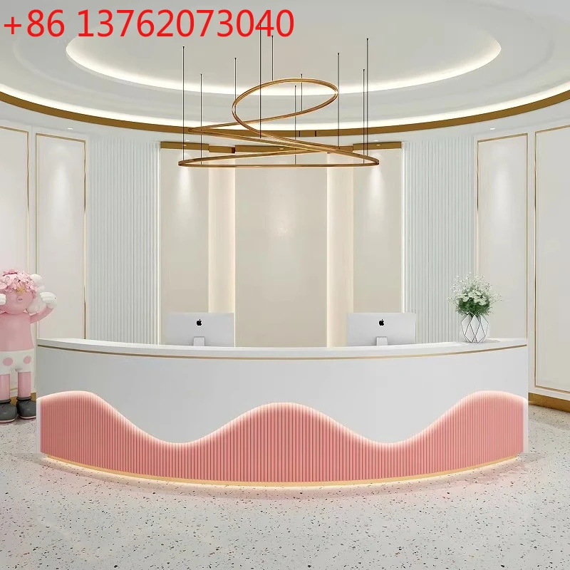 Nordic Creative Beauty Salon Reception Desk Modern Arc Hotel Reception Desk Art Gallery Office Furniture
Nordic Creative Beauty Salon Reception Desk Modern Arc Hotel Reception Desk Art Gallery Office Furniture