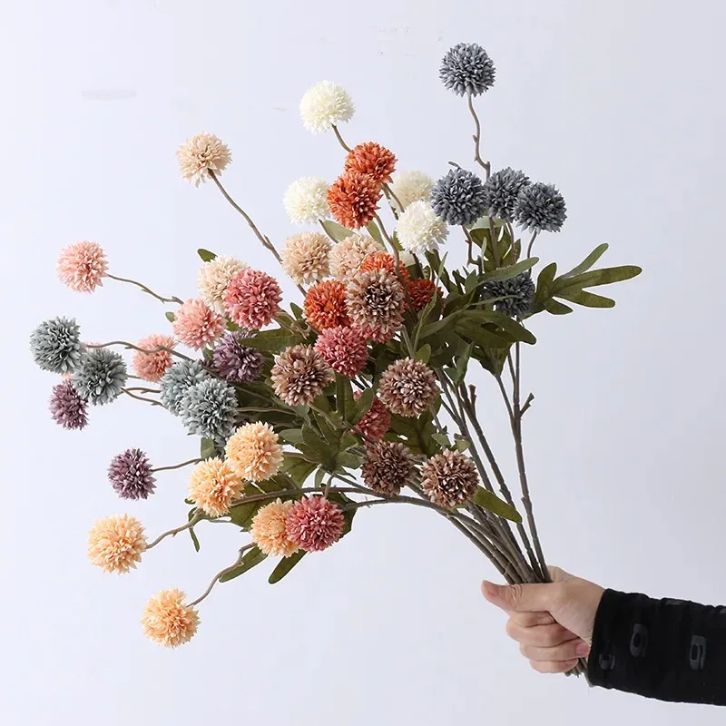 10Pcs 50 Heads Silk Dandelion Artificial Flowers Ball Chrysanthemum Fake Flower Long Branch Home Decor Garden Wedding Decoration
10Pcs 50 Heads Silk Dandelion Artificial Flowers Ball Chrysanthemum Fake Flower Long Branch Home Decor Garden Wedding Decoration