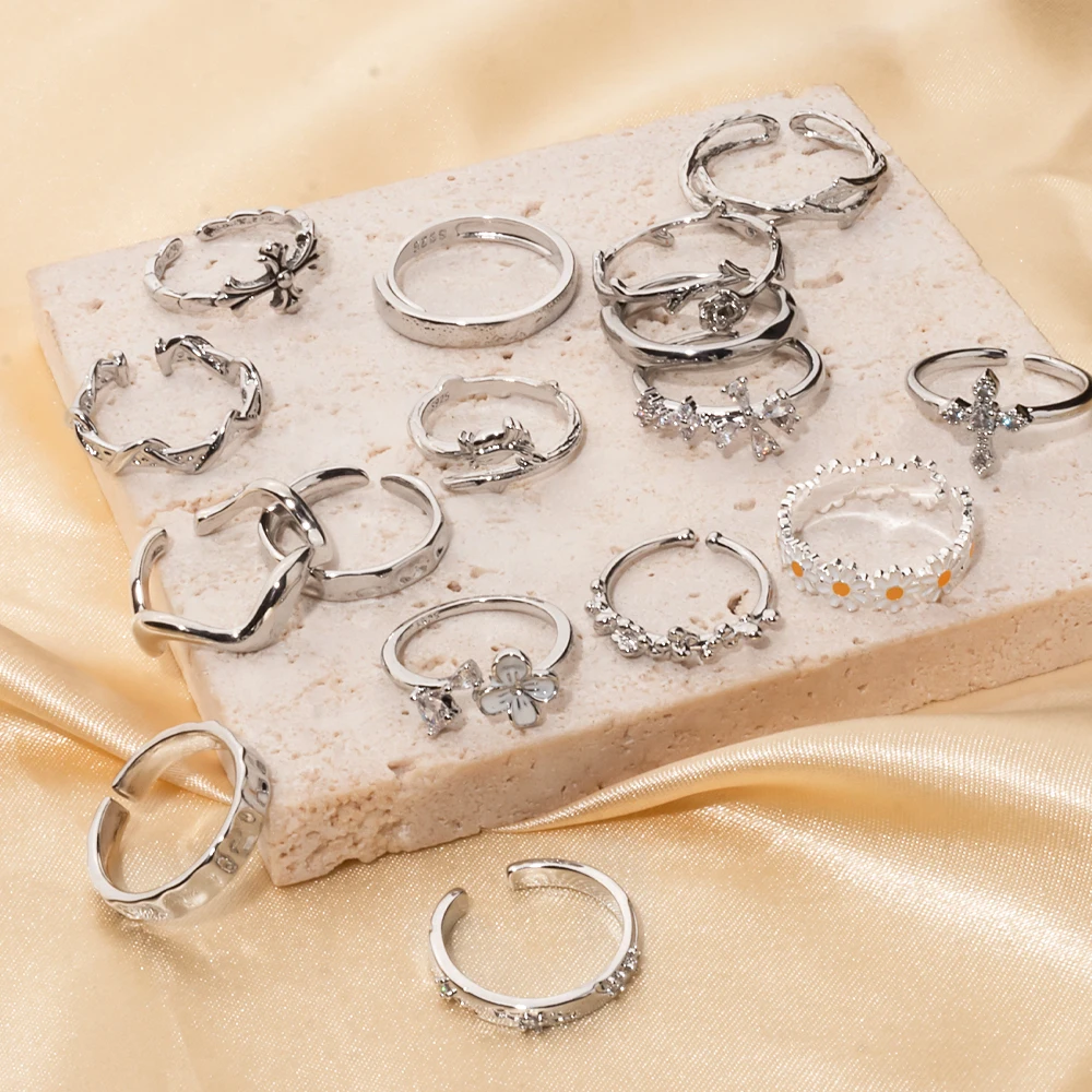 2025 New Sliver Color Cuff Rings For Women 20mm Wide Adjustable Open Rings For Men
2025 New Sliver Color Cuff Rings For Women 20mm Wide Adjustable Open Rings For Men