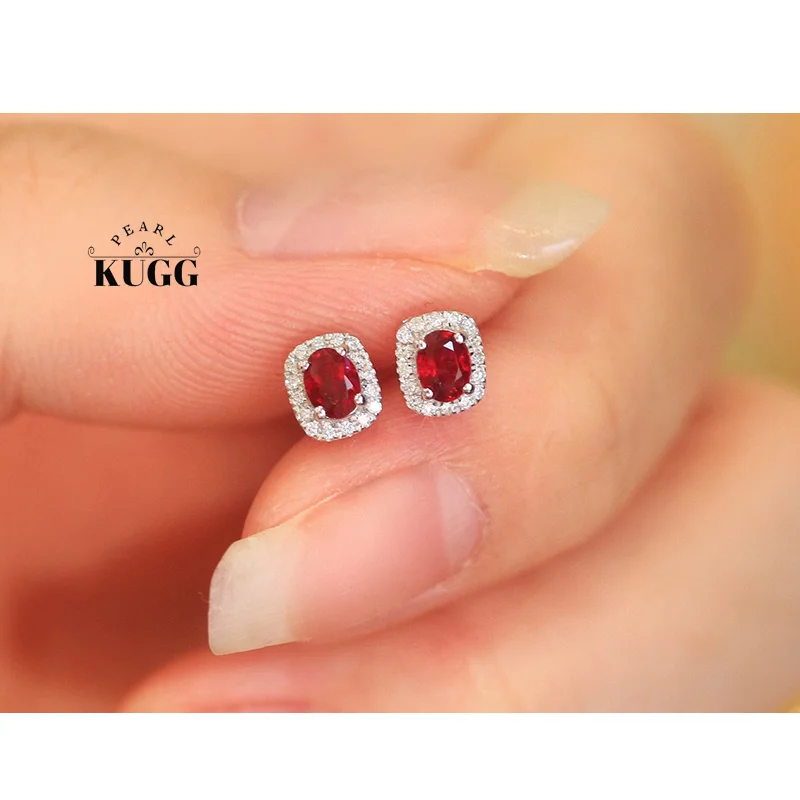 KUGG серьги из 100% белого золота 18 карат, женские элегантные нежные стильные серьги-гвоздики с блестящими бриллиантами и натуральным рубином, подарок на день рождения, ювелирные украшения
KUGG серьги из 100% белого золота 18 карат, женские элегантные нежные стильные серьги-гвоздики с блестящими бриллиантами и натуральным рубином, подарок на день рождения, ювелирные украшения