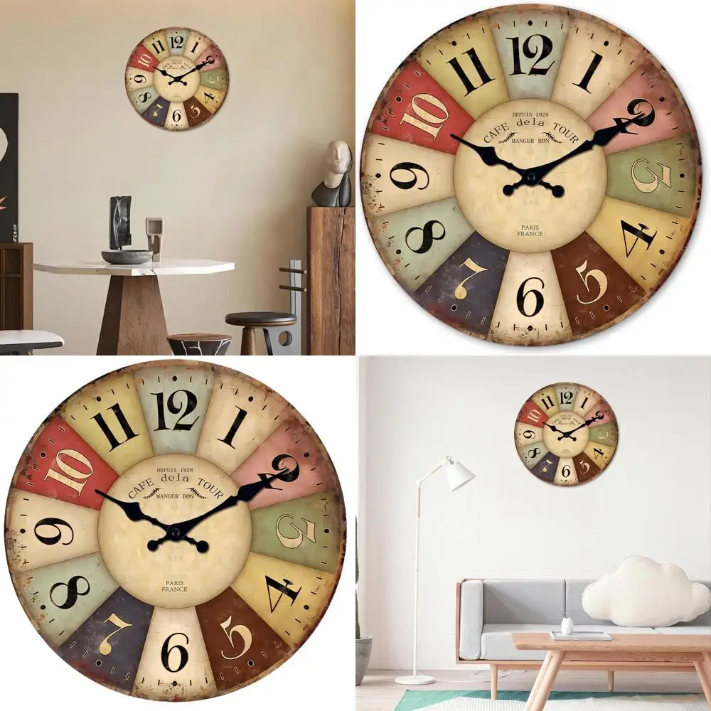 20 Rustic MDF Wall Clock, Battery-Powered, Silent, Farmhouse Style for Living Room Decor
20 Rustic MDF Wall Clock, Battery-Powered, Silent, Farmhouse Style for Living Room Decor