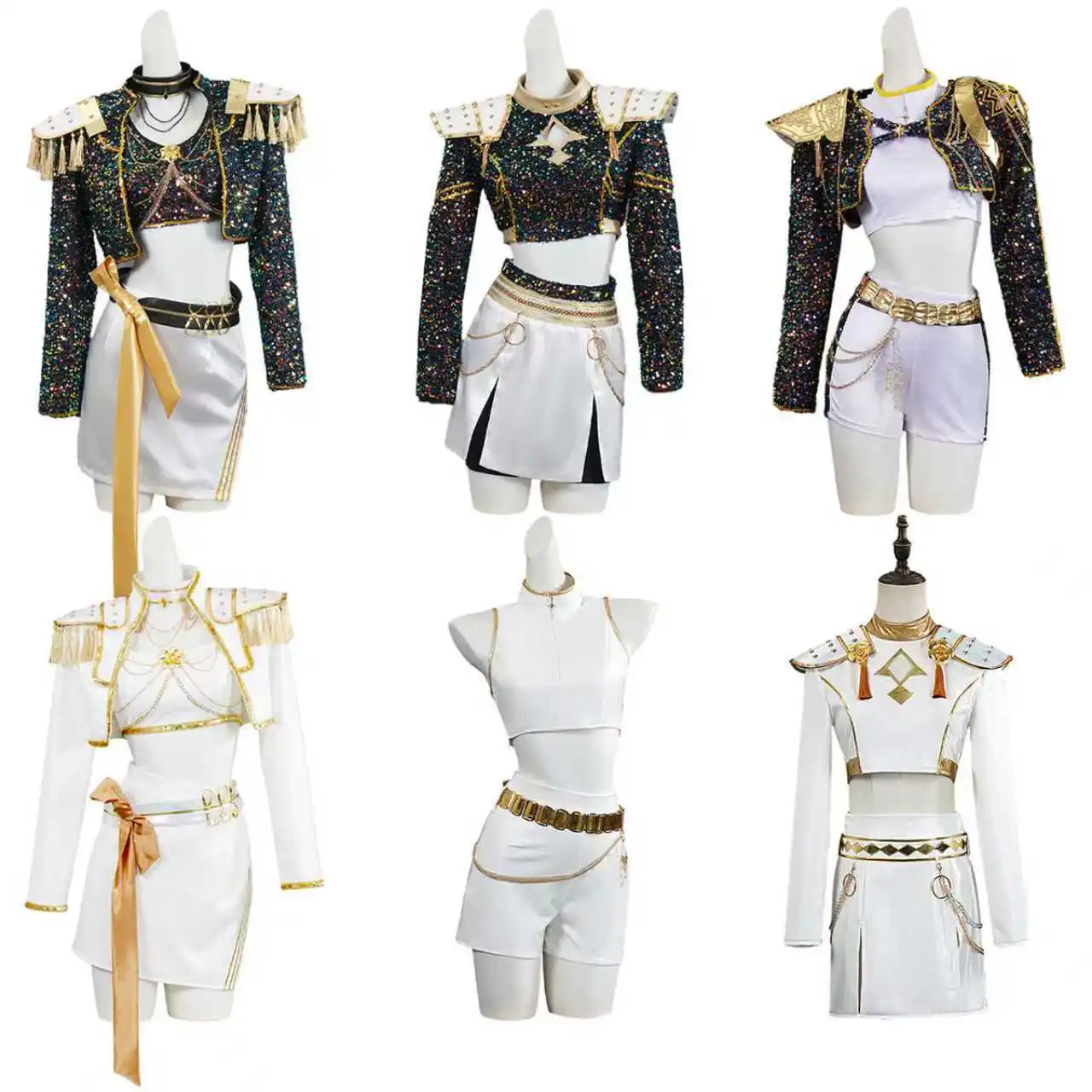 Gilrs Kpop Demon Hunters Costume Cosplay Black Gold Outfits Kids Fantasy Idol Role-Playing Halloween Carnival Party Clothes Set
Gilrs Kpop Demon Hunters Costume Cosplay Black Gold Outfits Kids Fantasy Idol Role-Playing Halloween Carnival Party Clothes Set