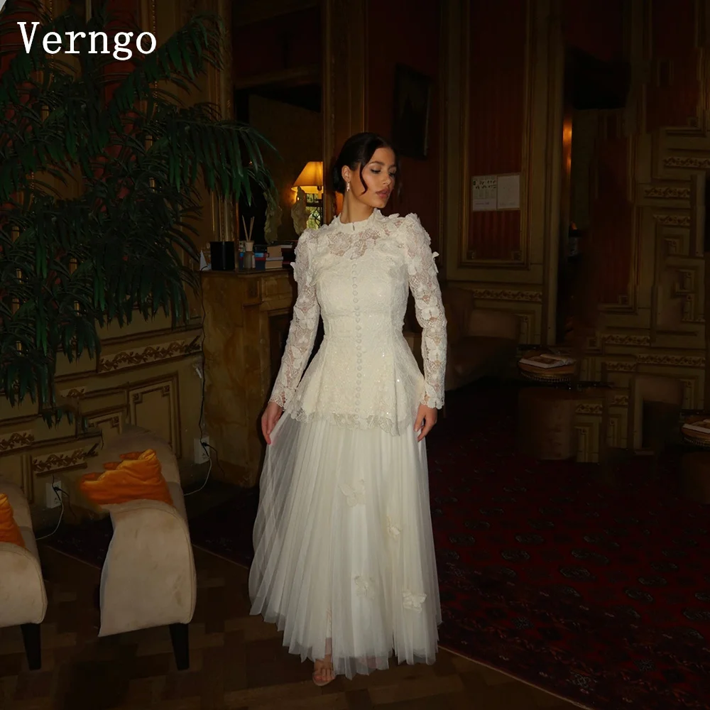 Verngo Appliques Lace Evening Dresses O Neck Full Sleeves A Line Prom Gowns Elegant Formal Occasion Dresses Customized
Verngo Appliques Lace Evening Dresses O Neck Full Sleeves A Line Prom Gowns Elegant Formal Occasion Dresses Customized