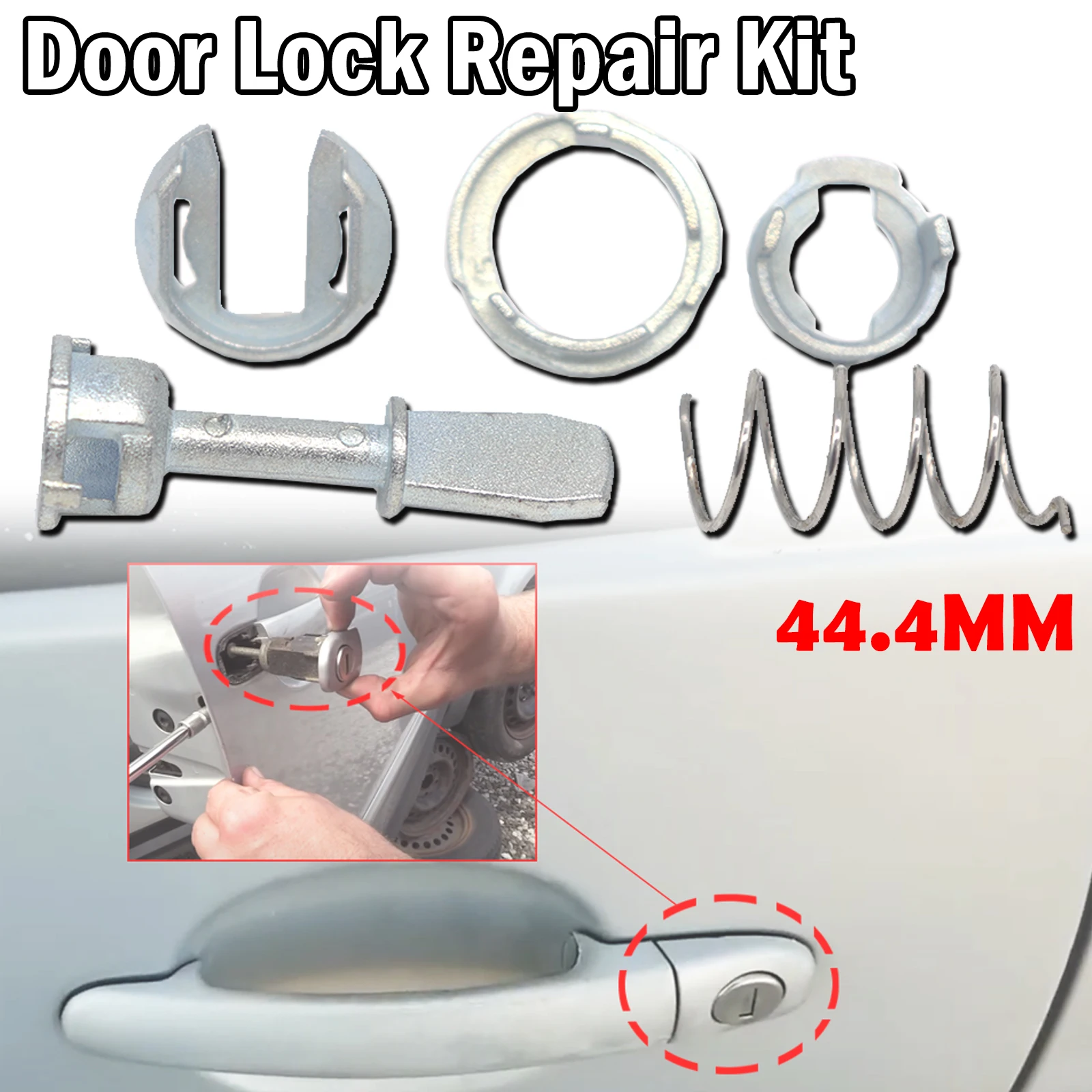 5pcs/set 44.4MM Front Door Handle Lock Cylinder Barrel Paddle Repair Kit Tool Kit Replacement For Audi A6 4B Skoda Fabia VW Golf
5pcs/set 44.4MM Front Door Handle Lock Cylinder Barrel Paddle Repair Kit Tool Kit Replacement For Audi A6 4B Skoda Fabia VW Golf