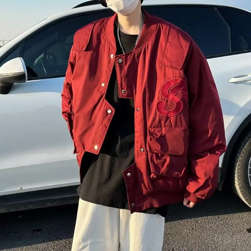 Spring and Autumn Pilot Jacket High Street Short Coat Men Clothing Tide Brand Loose Baseball Uniform Embroidery Round Neck Wild
Spring and Autumn Pilot Jacket High Street Short Coat Men Clothing Tide Brand Loose Baseball Uniform Embroidery Round Neck Wild