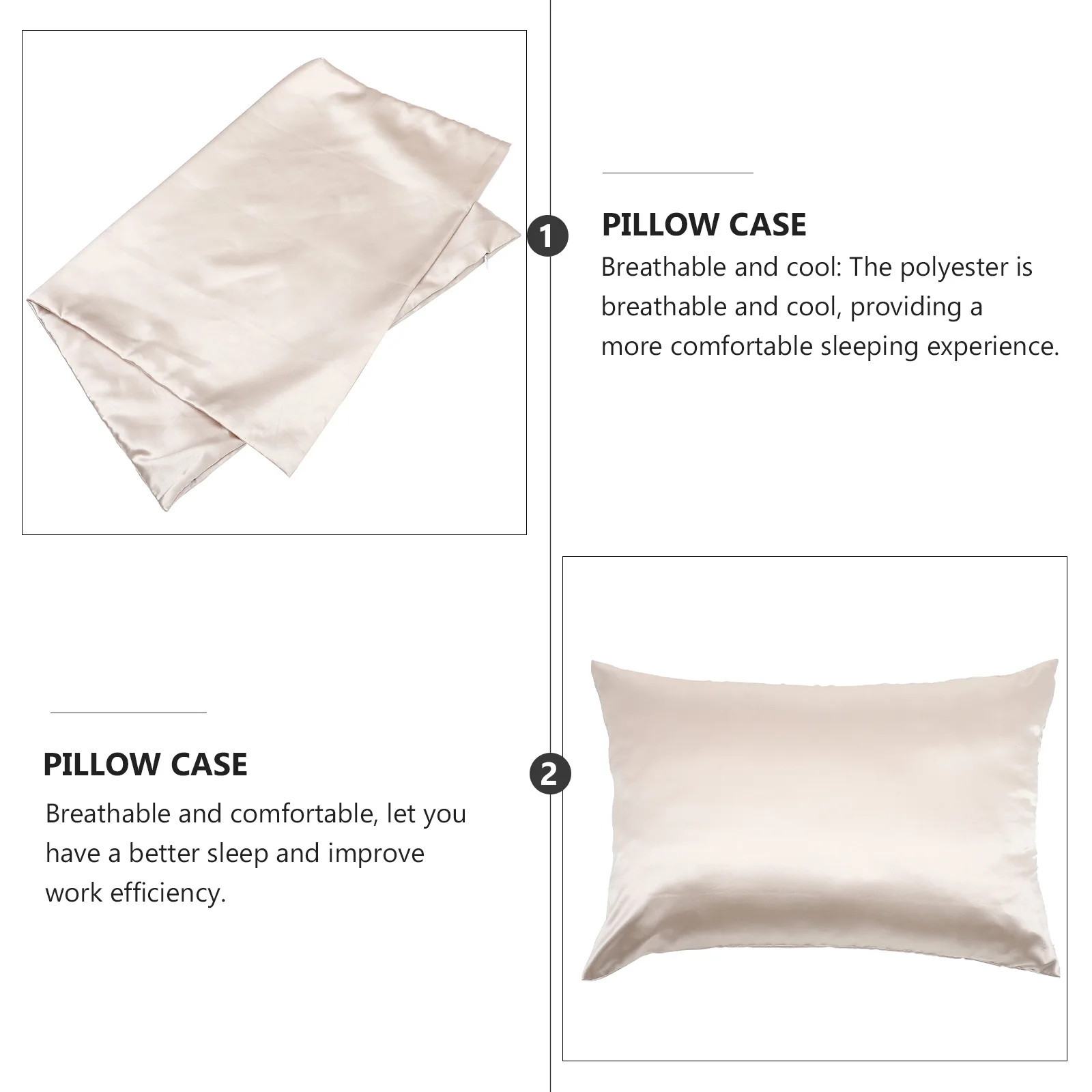 2 Pcs Silk Pillowcase Satin Polyester 20X29 Inch Zipper Comfortable Bed Protector Easy Wash Soft Breathing Cool Bedroom Style
2 Pcs Silk Pillowcase Satin Polyester 20X29 Inch Zipper Comfortable Bed Protector Easy Wash Soft Breathing Cool Bedroom Style