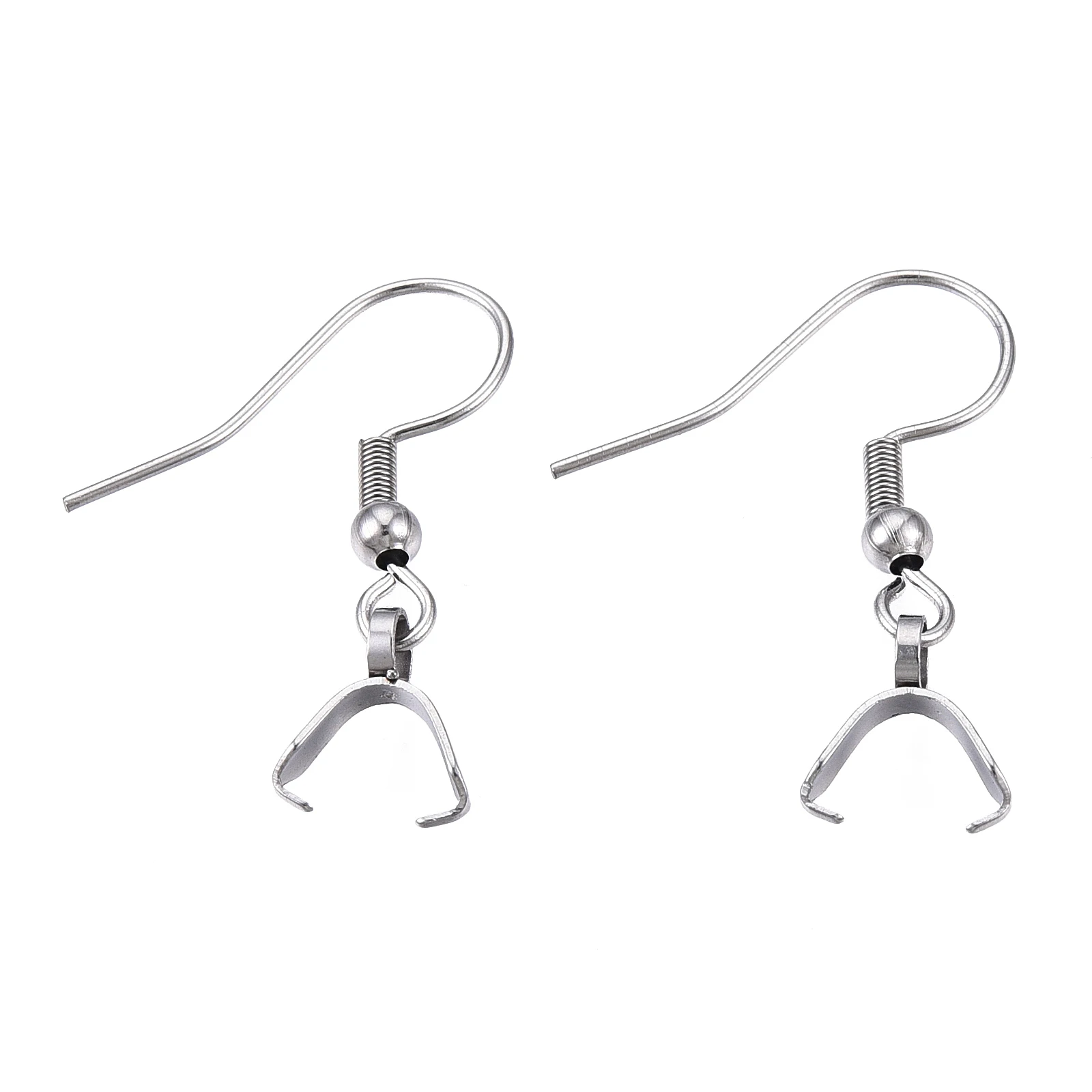 10pcs 304 Stainless Steel Hooks Ear Wire with Ice Pick Pinch Bails for DIY Dangle Earring jewelry making accessories 27x20mm
10pcs 304 Stainless Steel Hooks Ear Wire with Ice Pick Pinch Bails for DIY Dangle Earring jewelry making accessories 27x20mm