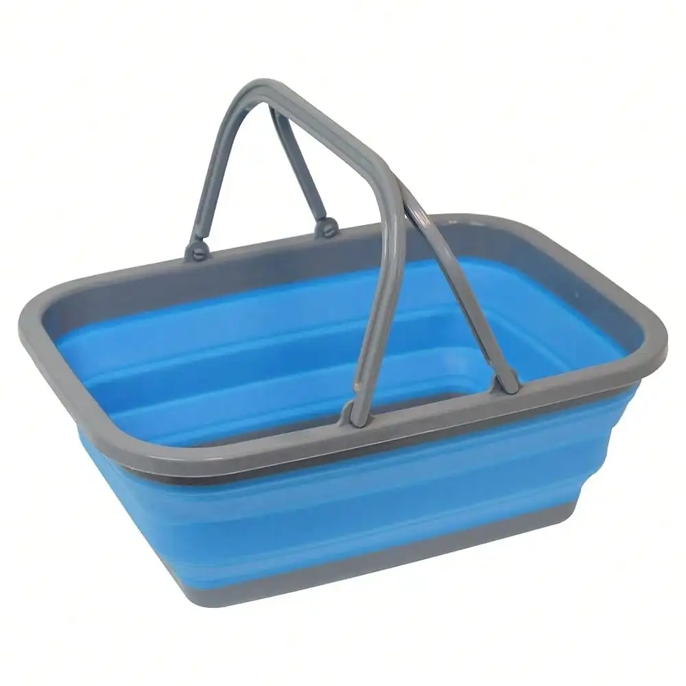 Collapsible Shopping Basket Tote – Silicone Market Basket With Handles, Portable And Foldable, Blue
Collapsible Shopping Basket Tote – Silicone Market Basket With Handles, Portable And Foldable, Blue