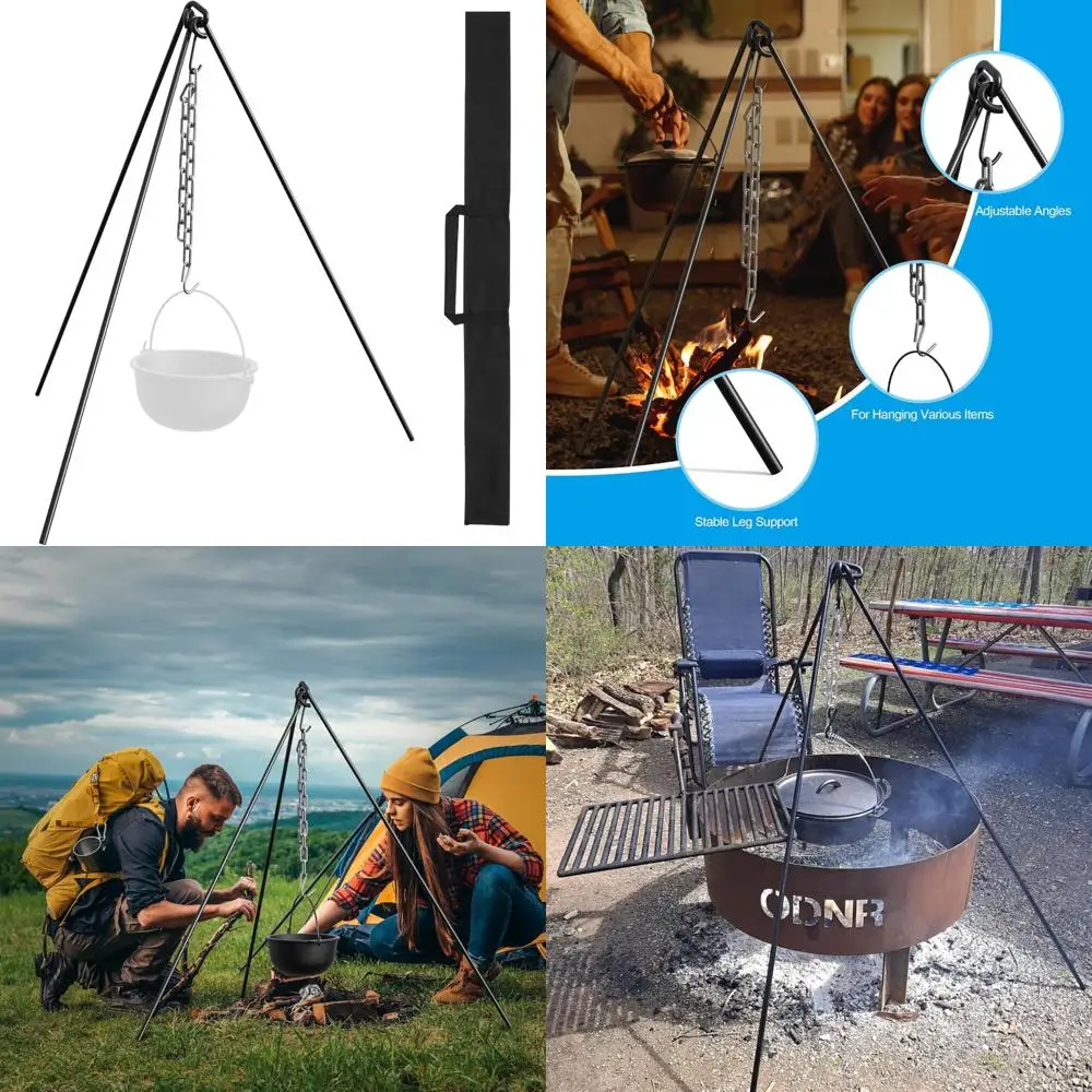 Штатив для костра, 50-гранный штатив для духовки с футляром для переноски, сверхмощное оборудование для приготовления пищи в лагере для кемпинга, шеф-повара, кемпинга, Coo
Штатив для костра, 50-гранный штатив для духовки с футляром для переноски, сверхмощное оборудование для приготовления пищи в лагере для кемпинга, шеф-повара, кемпинга, Coo