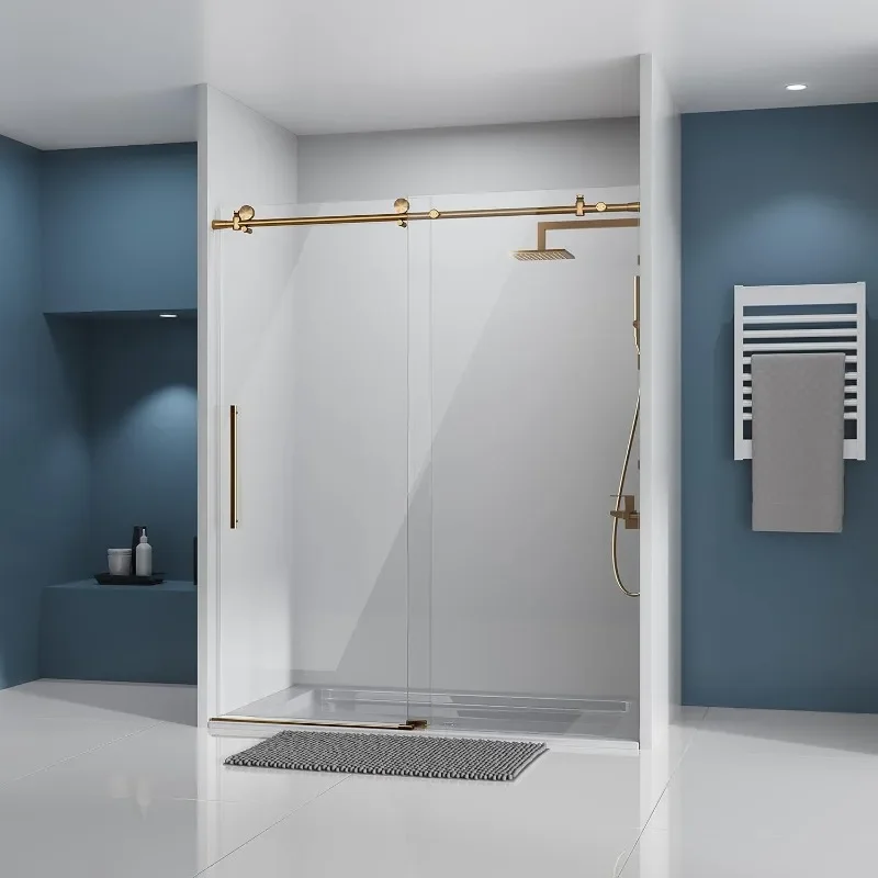 DELAVIN frameless sliding shower door, frameless shower door shower glass door easy to assemble
DELAVIN frameless sliding shower door, frameless shower door shower glass door easy to assemble