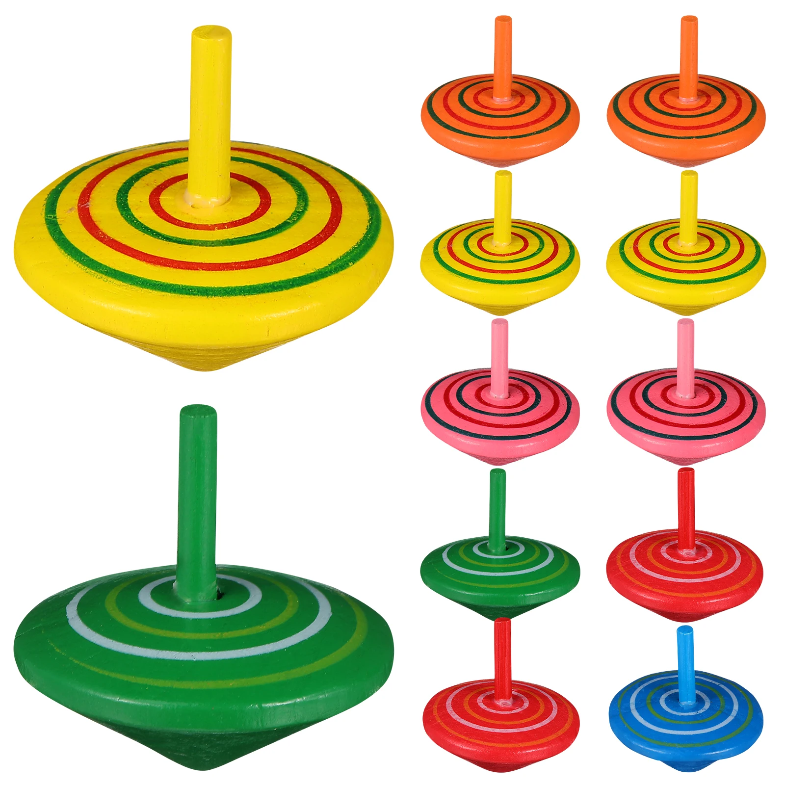 12Pcs Wooden Gyro Educational Spinning Tops for Kids Colorful Child Playthings Hand Eye Coordination Exercise
12Pcs Wooden Gyro Educational Spinning Tops for Kids Colorful Child Playthings Hand Eye Coordination Exercise