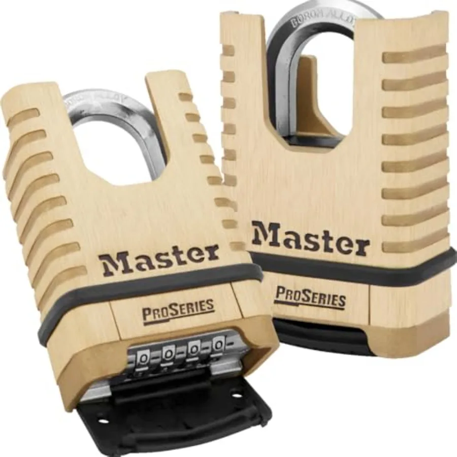ProSeries Brass Padlock, Set Your Own Combination Lock, Commercial Grade Locks with Code for Tools, Fences, Gates, 2-1/4 inches
ProSeries Brass Padlock, Set Your Own Combination Lock, Commercial Grade Locks with Code for Tools, Fences, Gates, 2-1/4 inches