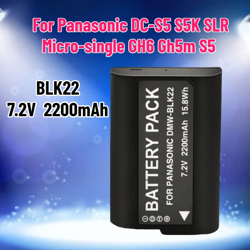 BLK22 Camera Battery for Panasonic DC-S5 S5K SLR Micro-single GH6 Gh5m S5 Lithium Battery
BLK22 Camera Battery for Panasonic DC-S5 S5K SLR Micro-single GH6 Gh5m S5 Lithium Battery