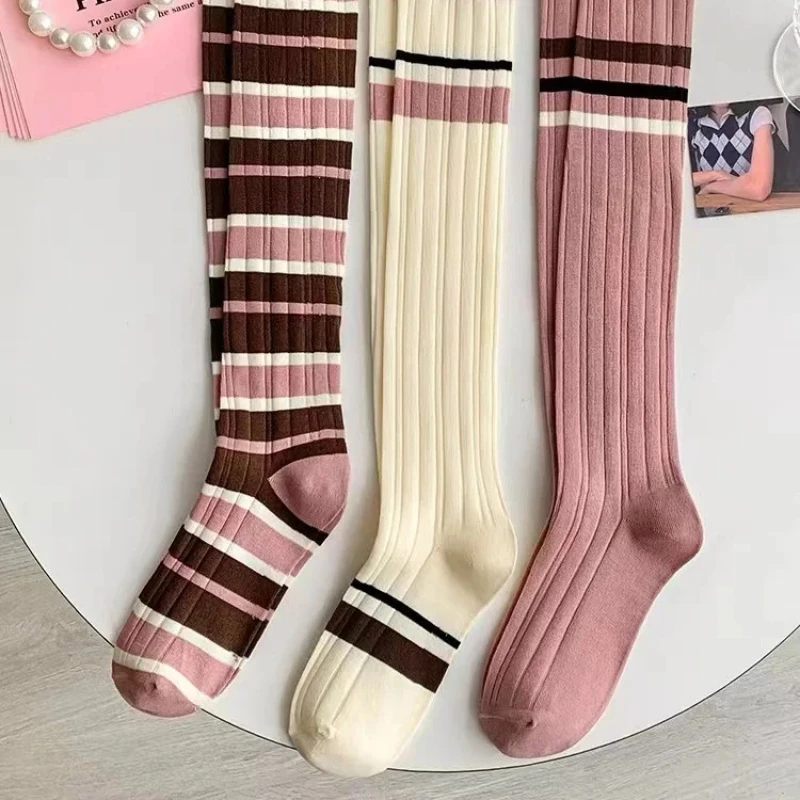 Women Knitting Cotton Stockings School Students Striped Knee Socks Women Sweet Girls Kawaii Long Socks Stockings Japanese Style
Women Knitting Cotton Stockings School Students Striped Knee Socks Women Sweet Girls Kawaii Long Socks Stockings Japanese Style