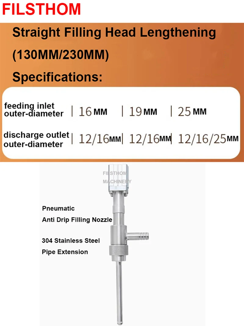 Pneumatic Filling Head Nozzle 304 Stainless Steel Paste Liquid Filling Machine Anti Drip And Anti Foaming Accessories Part
Pneumatic Filling Head Nozzle 304 Stainless Steel Paste Liquid Filling Machine Anti Drip And Anti Foaming Accessories Part