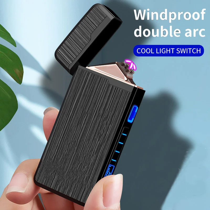 New Dual Arc Windproof Flameless USB Lighter, Plasma Lighter with LED Power Display
New Dual Arc Windproof Flameless USB Lighter, Plasma Lighter with LED Power Display