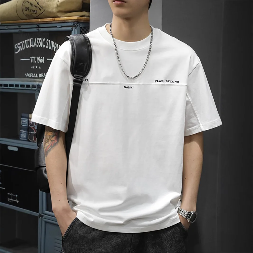 Summer New Heavyweight Pure Cotton Short Sleeve Men's T-shirt American Trendy Loose Large Size Half Sleeve Five-Arm T-shirt
Summer New Heavyweight Pure Cotton Short Sleeve Men's T-shirt American Trendy Loose Large Size Half Sleeve Five-Arm T-shirt