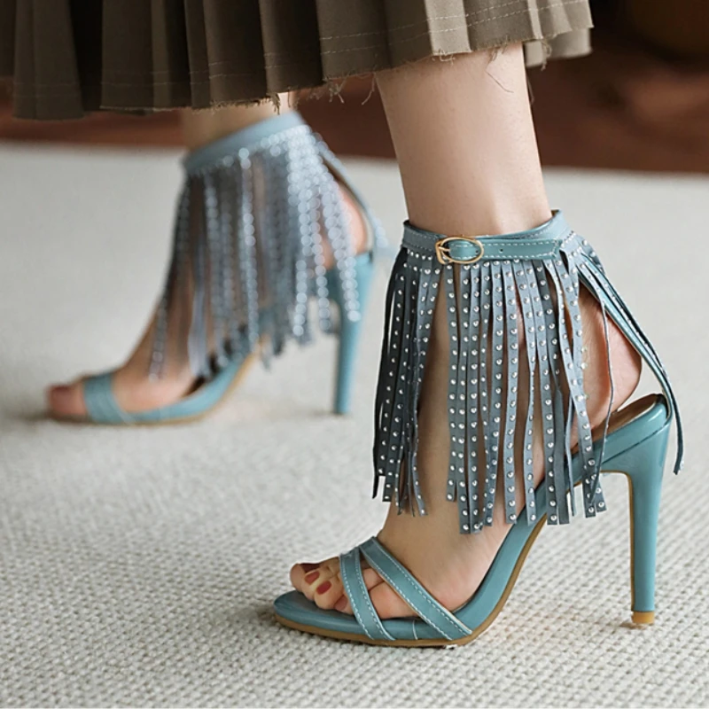 Tassel Summer Shoes Sandals For Women 2026 Fashion Black White Party Shoes Footwear Large Size 50 High Heels Women's Dance Shoes
Tassel Summer Shoes Sandals For Women 2026 Fashion Black White Party Shoes Footwear Large Size 50 High Heels Women's Dance Shoes