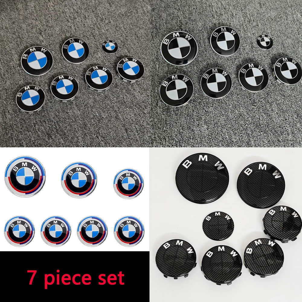 7Pcs For BMW E93 F10 F20 F30 F40 F15 F25 F26 F31 F49 M3 Car Front Rear Logo Steering Wheel Center Sticker Hub Covers Accessories
7Pcs For BMW E93 F10 F20 F30 F40 F15 F25 F26 F31 F49 M3 Car Front Rear Logo Steering Wheel Center Sticker Hub Covers Accessories