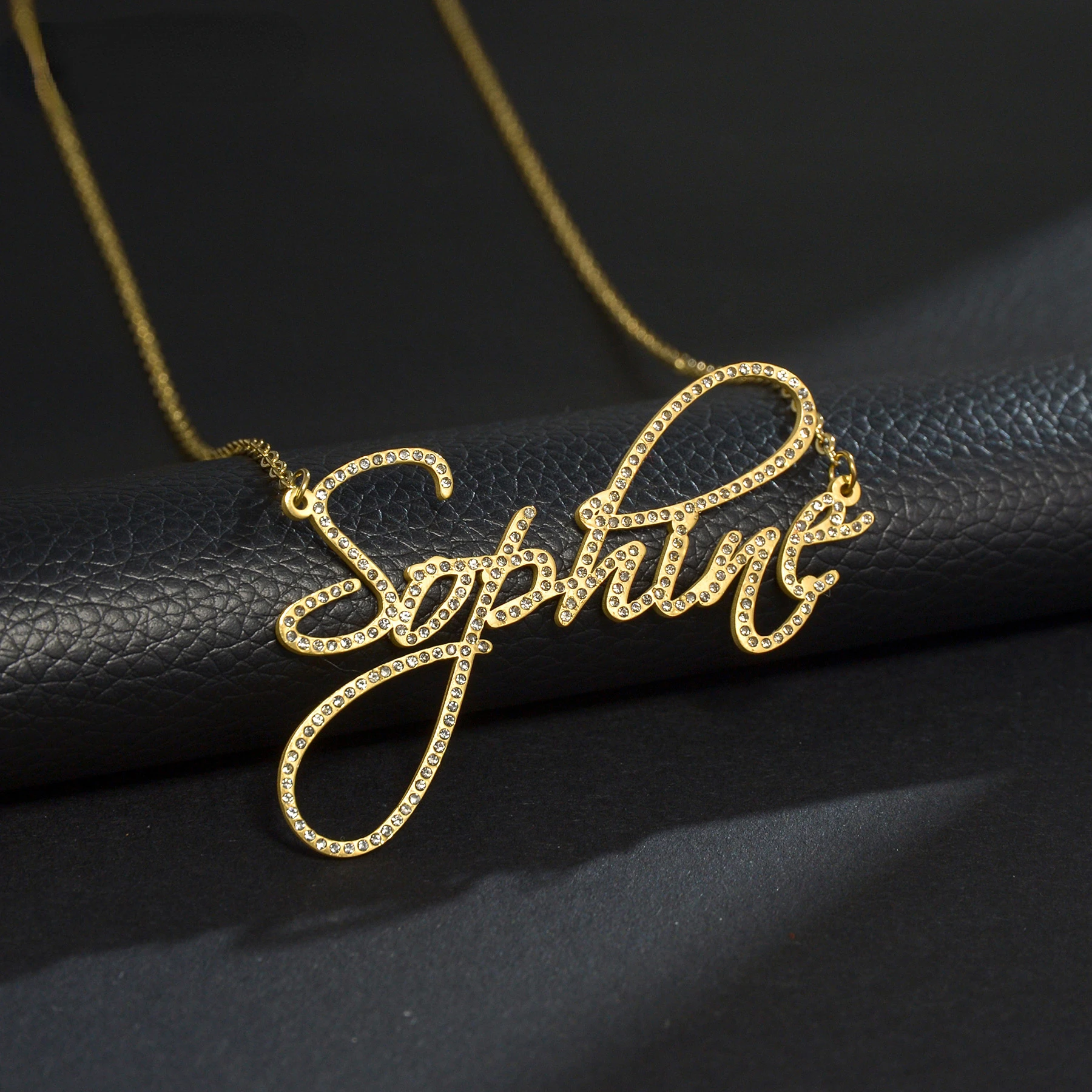 Zircon Custom Name Crystal Necklace for Women Thick Cuban NK Chain Stainless Steel Detachable Bling Stone Pendant Gift
Zircon Custom Name Crystal Necklace for Women Thick Cuban NK Chain Stainless Steel Detachable Bling Stone Pendant Gift