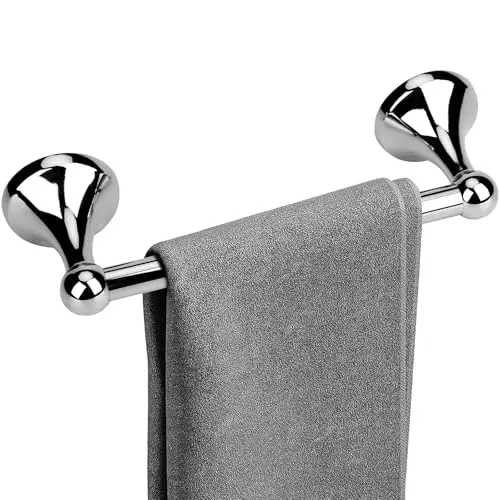 Elegant Chrome Wall Mounted Hand Towel Bar 9 Inch For Bathroom With Decorative Finial Ends
Elegant Chrome Wall Mounted Hand Towel Bar 9 Inch For Bathroom With Decorative Finial Ends