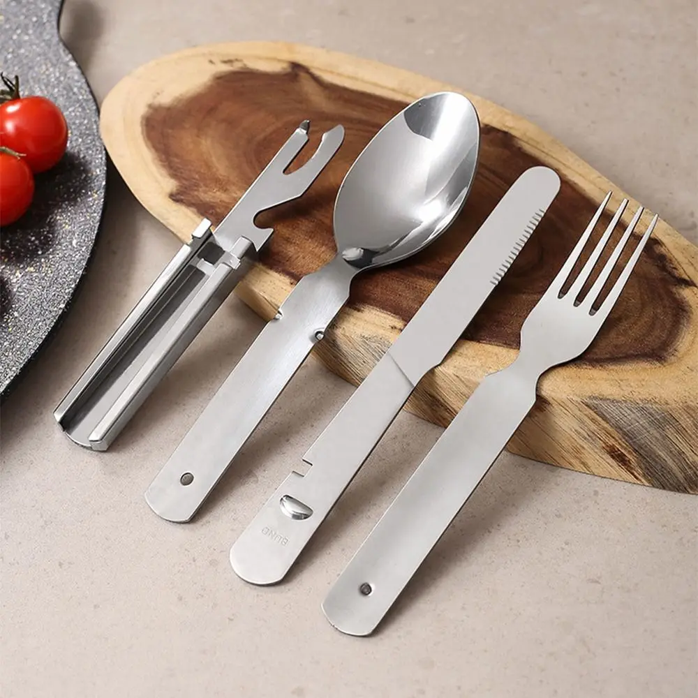 4-in-1 Tableware Utensil Kit Reusable Stainless Steel Camping Flatware Household Portable Spoon Fork Cutter Dinnerware Kit
4-in-1 Tableware Utensil Kit Reusable Stainless Steel Camping Flatware Household Portable Spoon Fork Cutter Dinnerware Kit