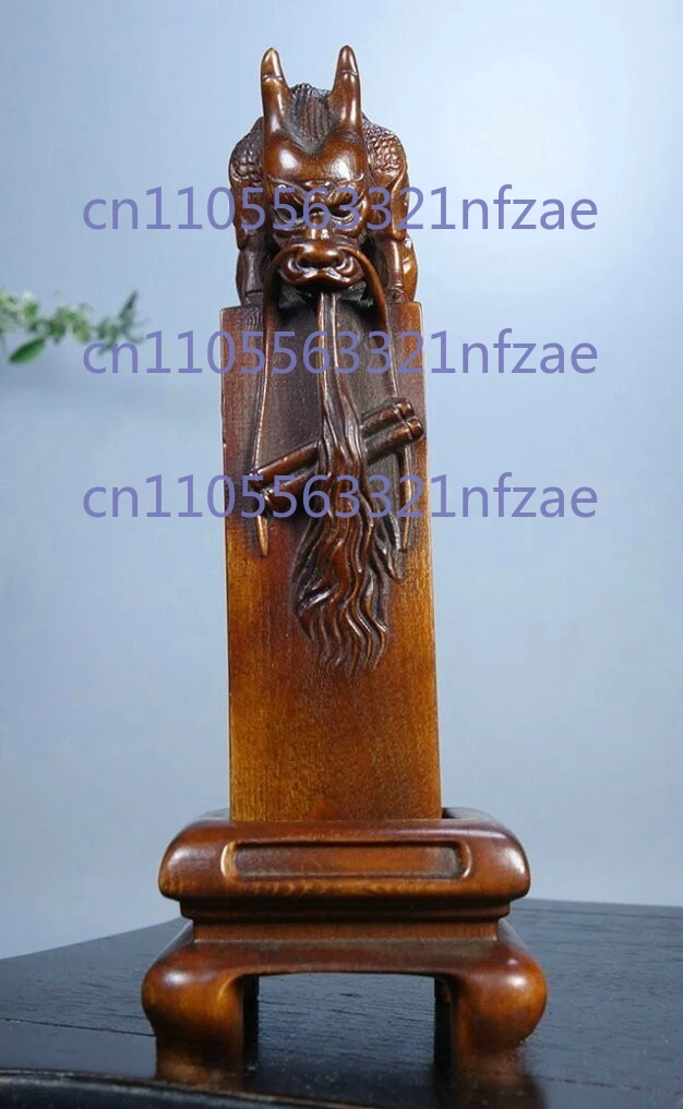 5" Wood Boxwood Carved Fengshui Kylin Chi-lin Qilin Beast Animal Seal Stamp
5" Wood Boxwood Carved Fengshui Kylin Chi-lin Qilin Beast Animal Seal Stamp