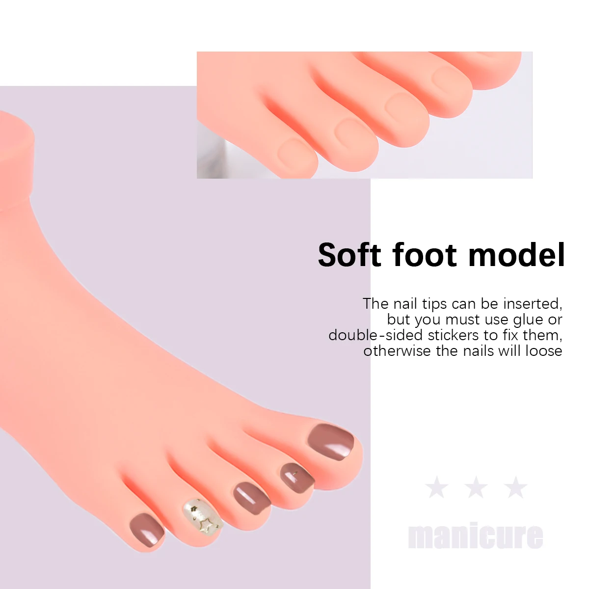 Nail Foot Model for Practice Realistic Touch Lightweight Durable Design Perfect Beginners Training Tool Manicure Pedicure
Nail Foot Model for Practice Realistic Touch Lightweight Durable Design Perfect Beginners Training Tool Manicure Pedicure