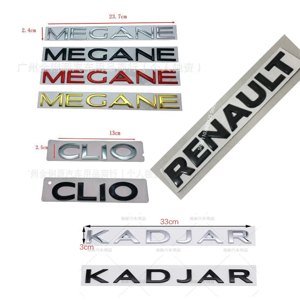 for Renault Clio Megane Captur Kadjar Koleos Car Emblem Badge Sticker Pasted English Letters
for Renault Clio Megane Captur Kadjar Koleos Car Emblem Badge Sticker Pasted English Letters