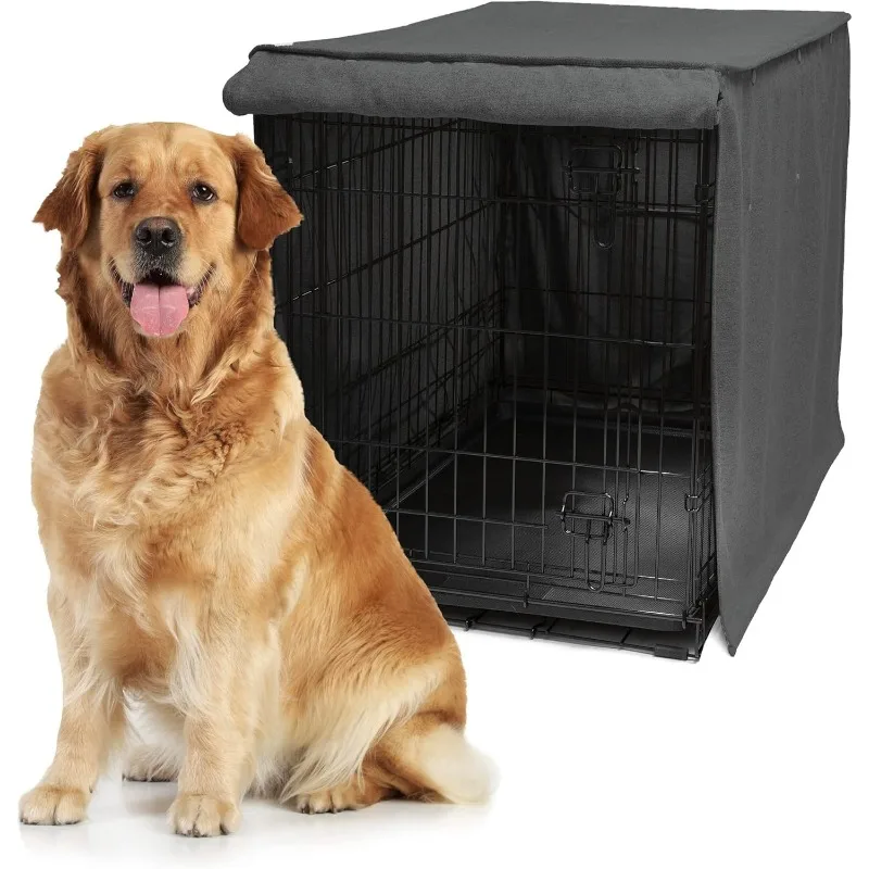 Metal Dog Crate Cover 42 inch w/Light Blocking Protective Curtain, Dog Cage Cover w/Roller Shades, Machine Washable, Trucker
Metal Dog Crate Cover 42 inch w/Light Blocking Protective Curtain, Dog Cage Cover w/Roller Shades, Machine Washable, Trucker