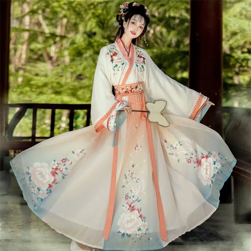 Chinese Vintage Hanfu Dress Women Gradient Red Orange Purple High-grade Embroidery Traditional Female Carnival Cosplay Costume
Chinese Vintage Hanfu Dress Women Gradient Red Orange Purple High-grade Embroidery Traditional Female Carnival Cosplay Costume