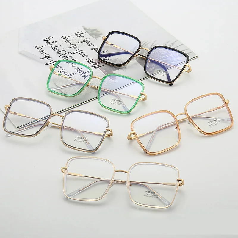 Fashion Items Big Frame Square Anti-blue Light Glasses Frame Oversized Optical Glasses Computer Eyewear Frame for Eyeglasses
Fashion Items Big Frame Square Anti-blue Light Glasses Frame Oversized Optical Glasses Computer Eyewear Frame for Eyeglasses