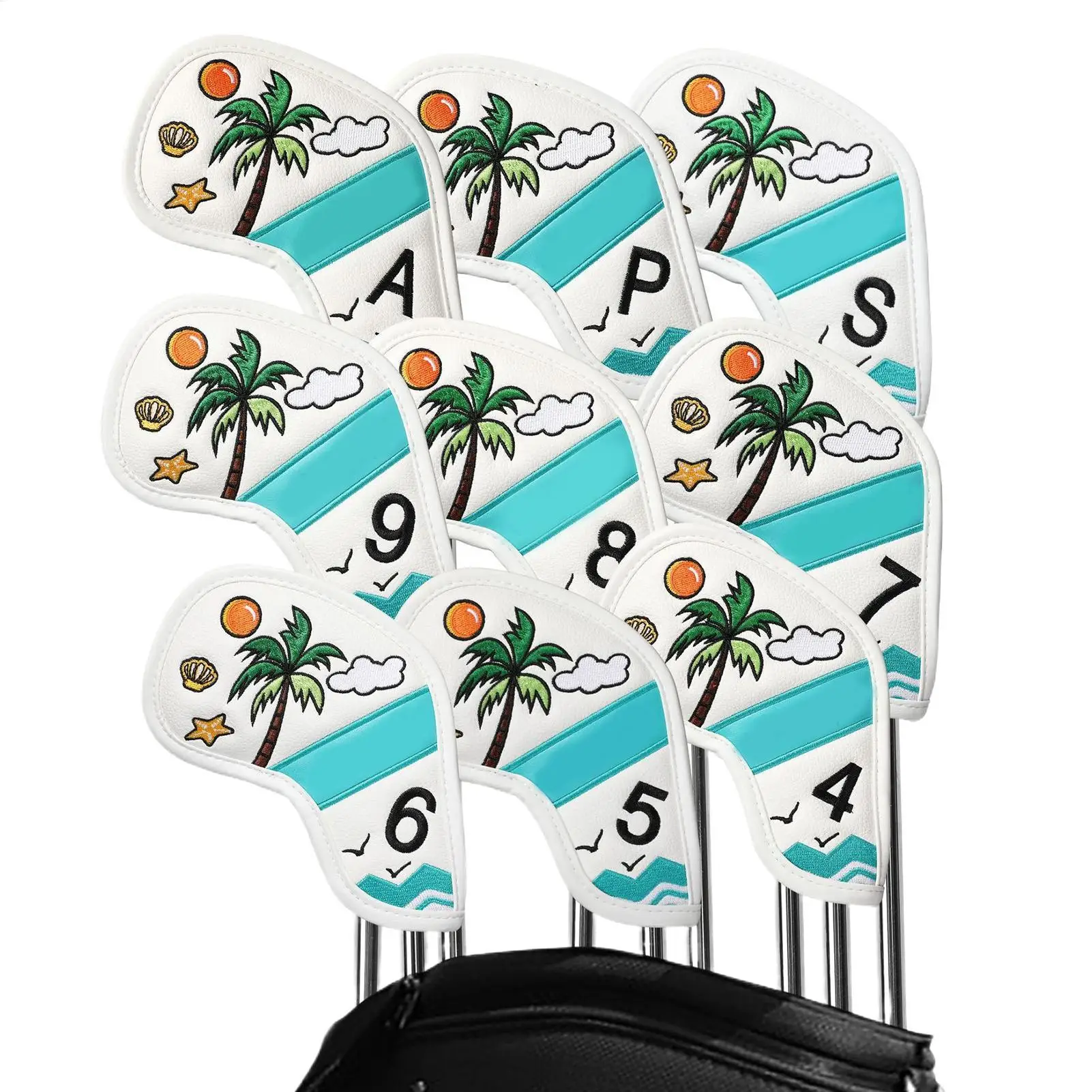 Набор из 9 чехлов для головок клюшек для гольфа с тропическим узором, защитный чехол для головок клюшек для гольфа, для турниров и тренировок на гольф-поле
Набор из 9 чехлов для головок клюшек для гольфа с тропическим узором, защитный чехол для головок клюшек для гольфа, для турниров и тренировок на гольф-поле