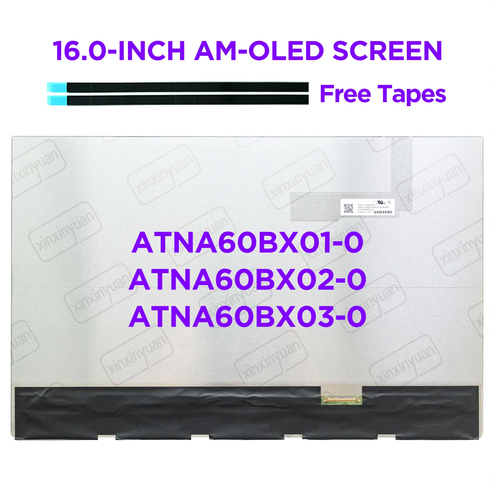 16,0-дюймовый AM-OLED экран ноутбука ATNA60BX01-0 ATNA60BX02-0 ATNA60BX03-0 для ASUS Acer LG, замена панели дисплея, 40 контактов
16,0-дюймовый AM-OLED экран ноутбука ATNA60BX01-0 ATNA60BX02-0 ATNA60BX03-0 для ASUS Acer LG, замена панели дисплея, 40 контактов