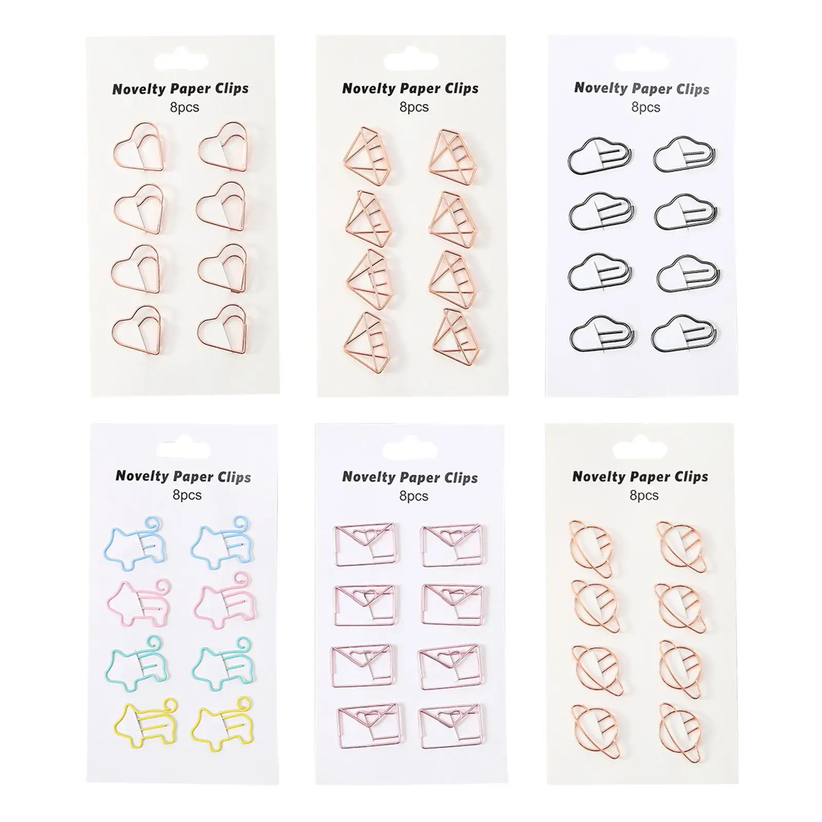 8Pcs Novelty Paper Clips Accessories Reusable Bookmark for Card Party Albums School File Note
8Pcs Novelty Paper Clips Accessories Reusable Bookmark for Card Party Albums School File Note
