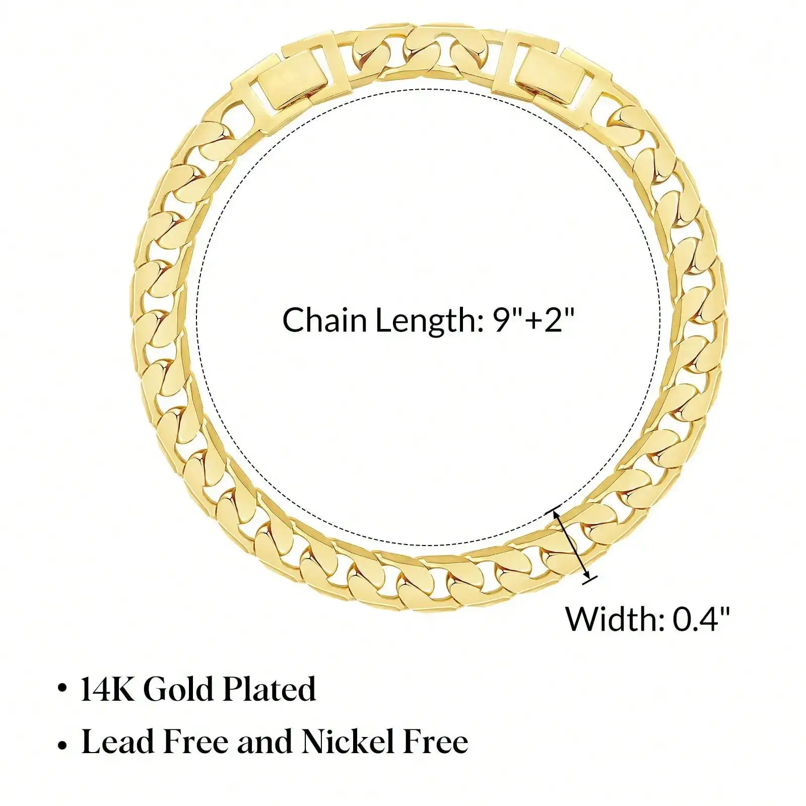 Gold Ankle Bracelets For Women, 14K Gold Anklets Chunky Cuban Link Chain Summer Beach Foot Jewelry Gifts & Jewelry For Christmas Gifts 9" Or 11" Adjustable Extension Chain Mothers Day Gift Ideas
Gold Ankle Bracelets For Women, 14K Gold Anklets Chunky Cuban Link Chain Summer Beach Foot Jewelry Gifts & Jewelry For Christmas Gifts 9" Or 11" Adjustable Extension Chain Mothers Day Gift Ideas